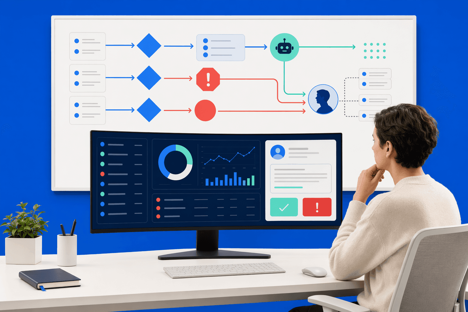 Illustration for: Orchestration Layers: Blending AI Intelligence With Human Oversight