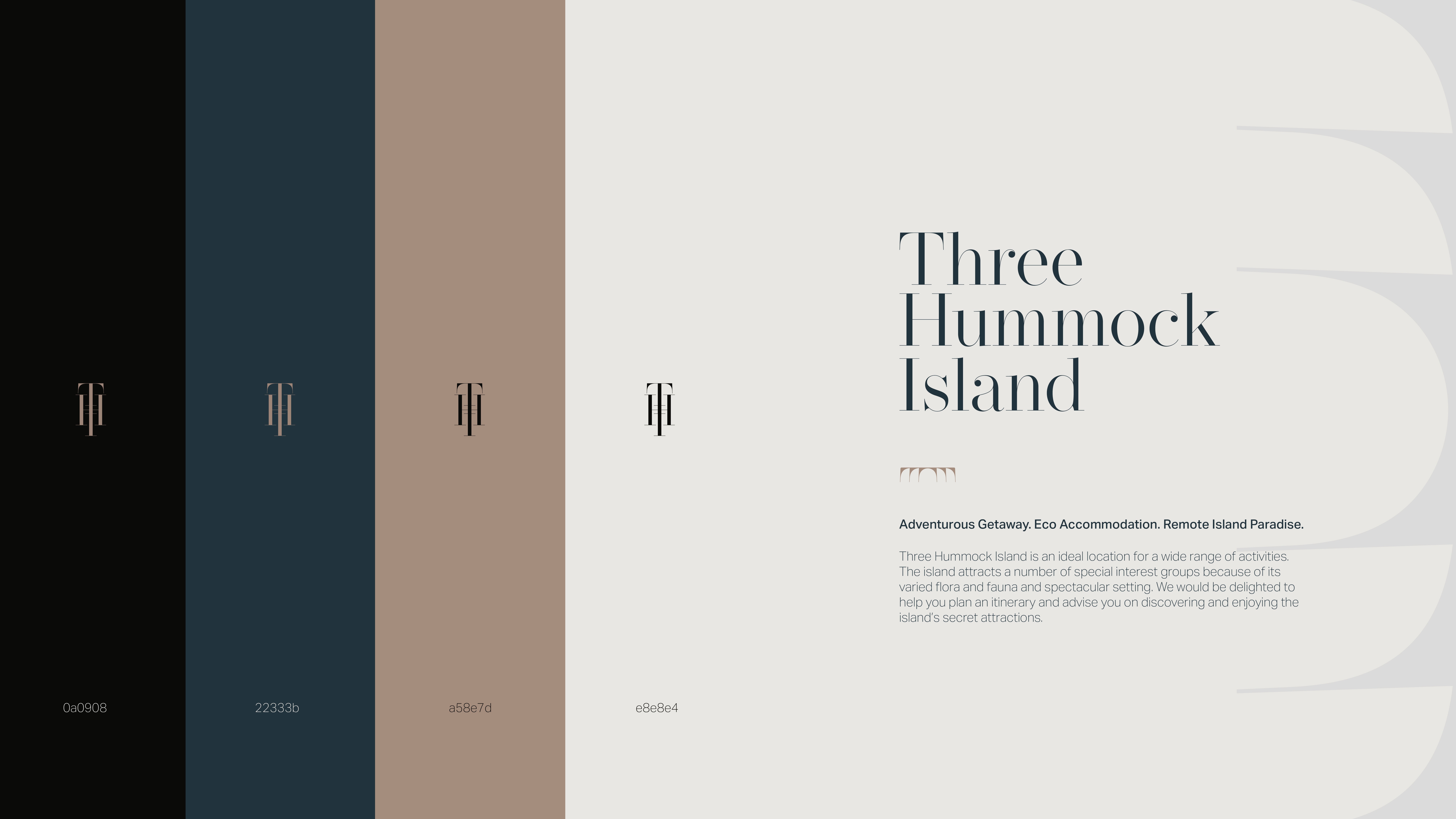 Three Hummock Island (Tasmania) - Branding and visual identity - Colour Palette and Logo