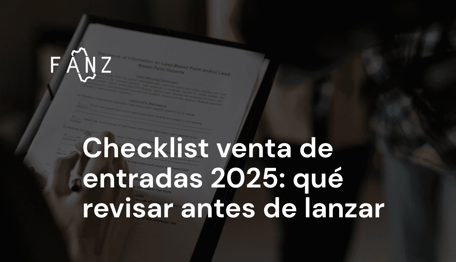 checklist venta de entradas 2025