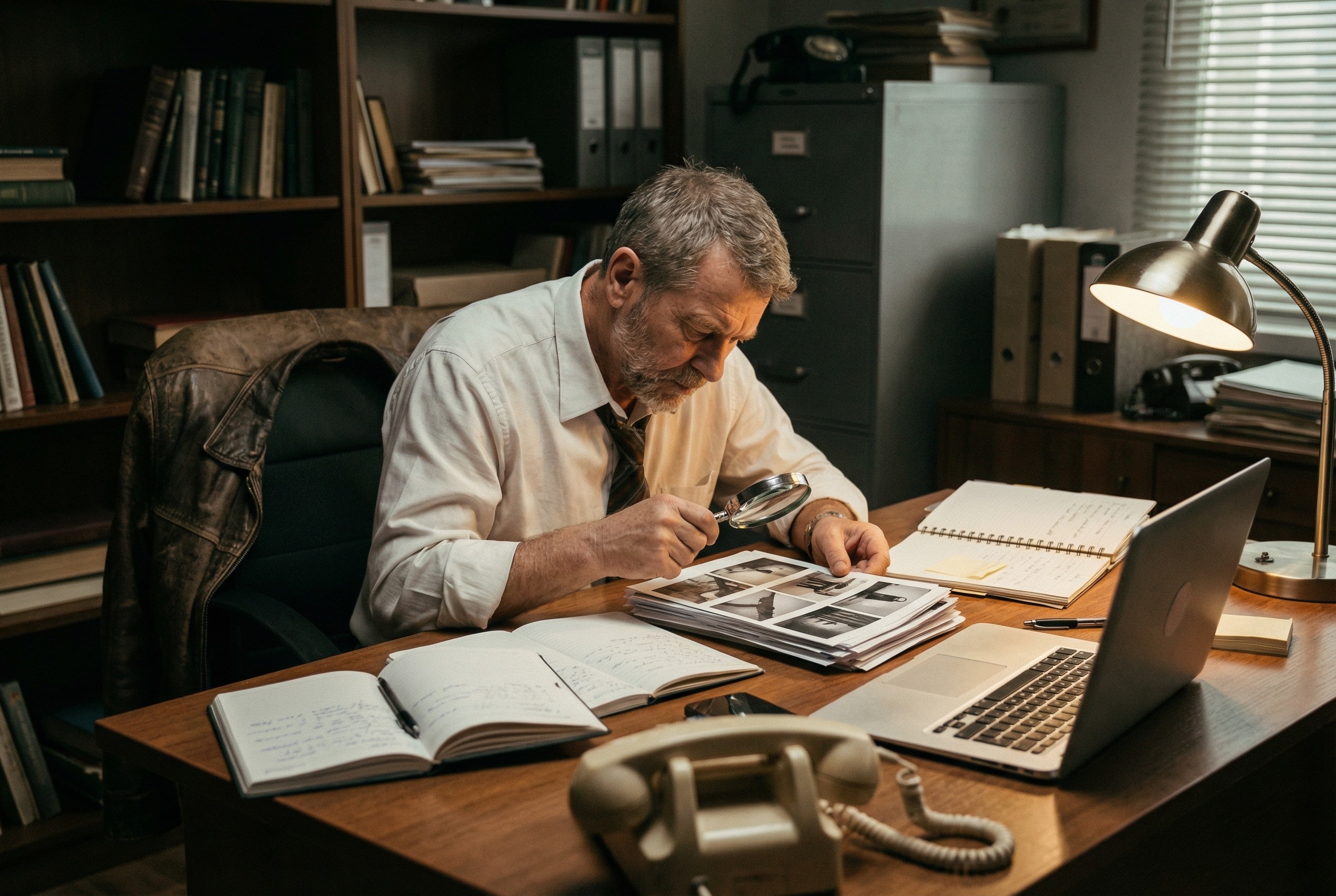 Détective privé KRK Security réalisant une enquête et analyse de documents à Genève