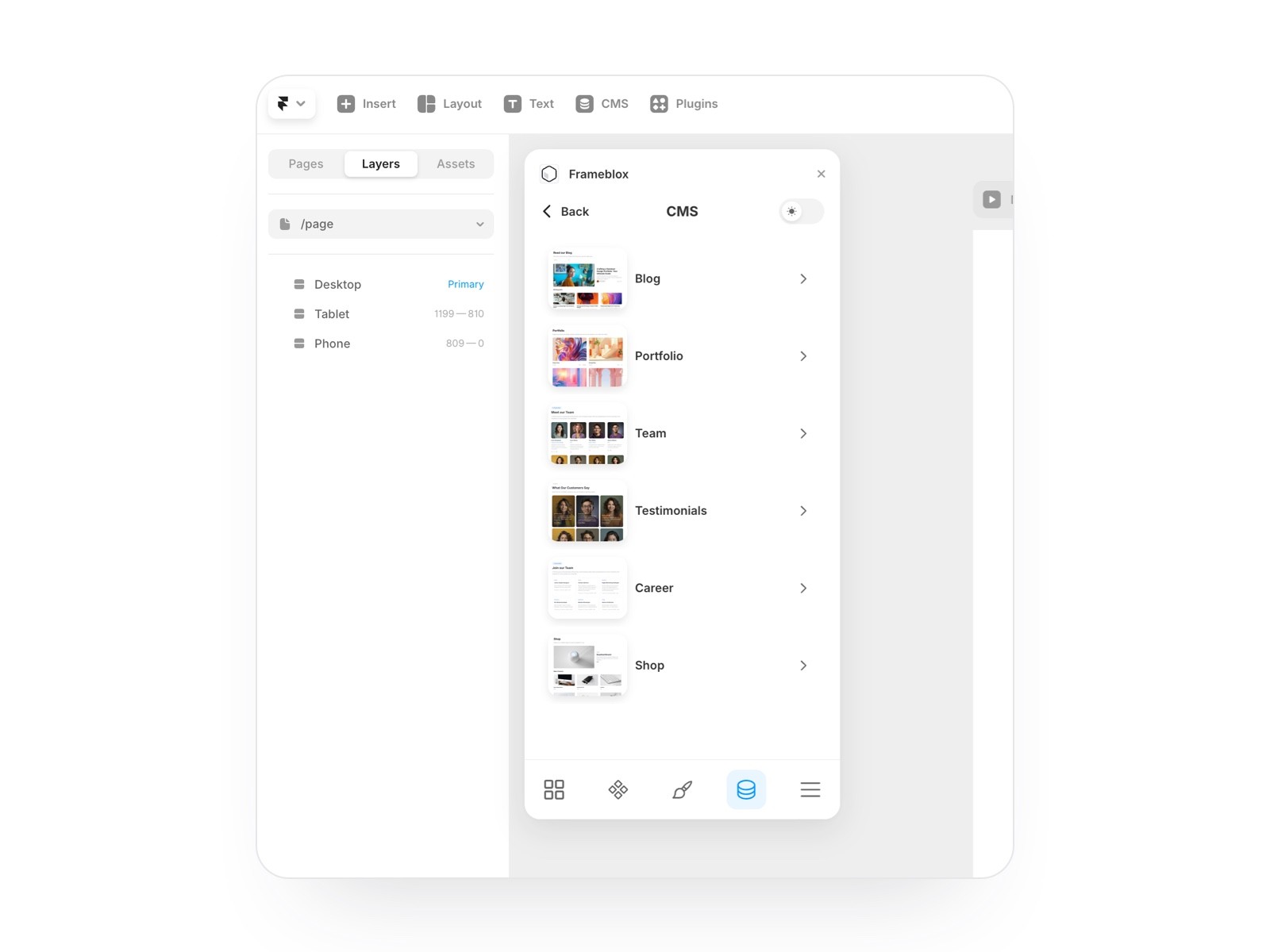 How do I create CMS collections in my Framer project?