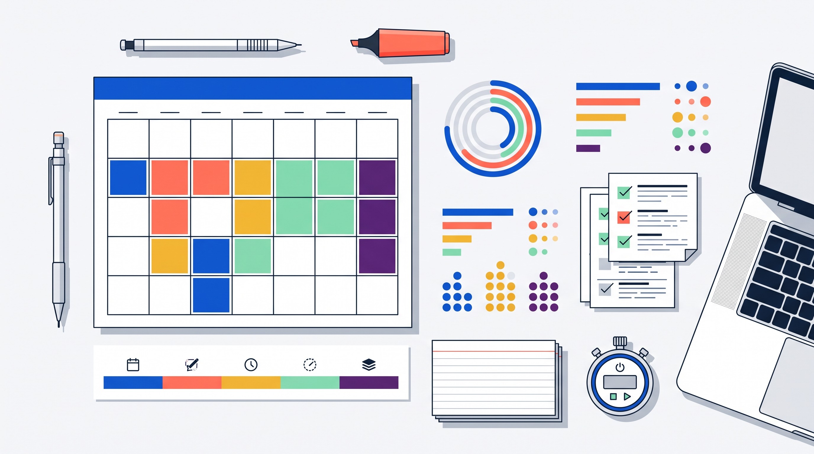 Bar exam study planning dashboard