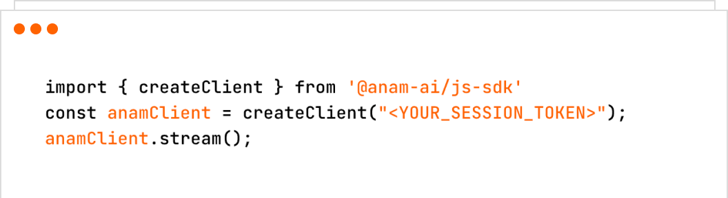  JavaScript SDK code snippet