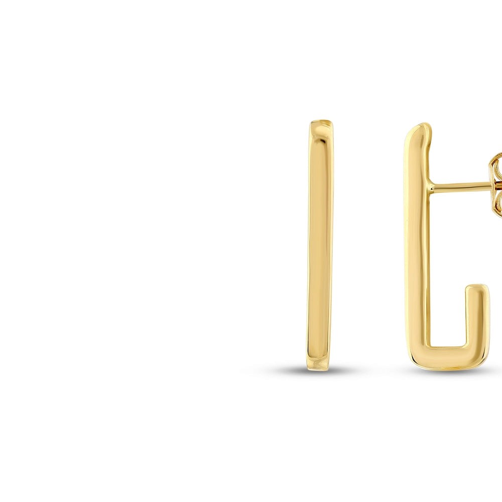 Assos Pırlanta 14 Ayar Modern Tasarım Şık Altın Küpe Modeli