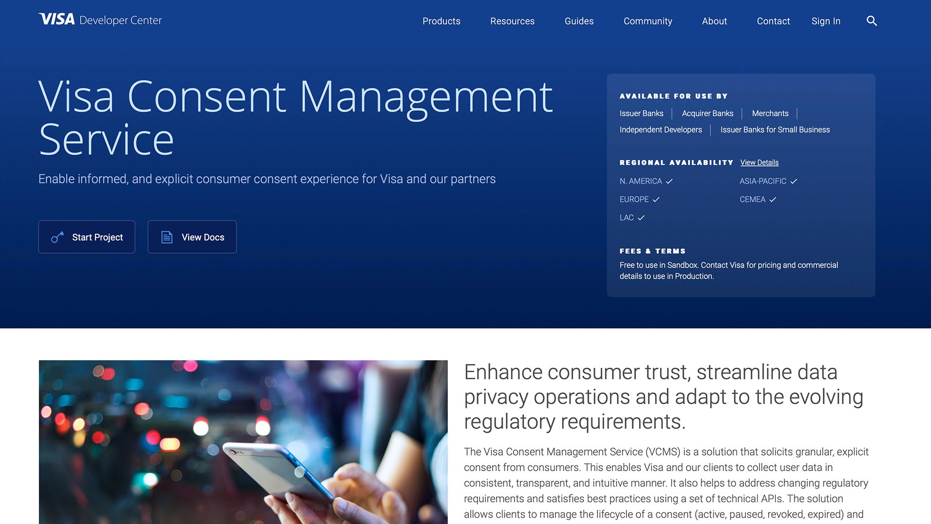 Visa Consent Management Service