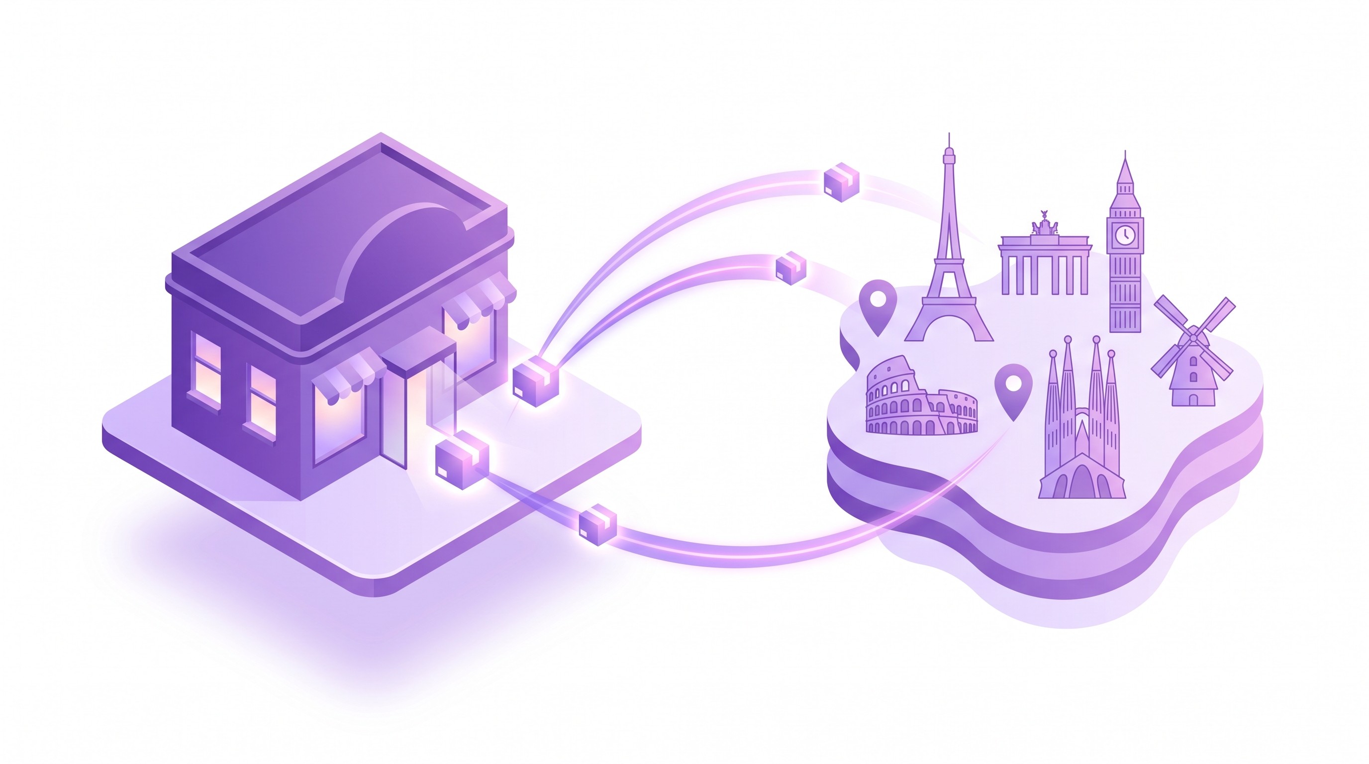Cross-border parcel shipping from a storefront to European destinations
