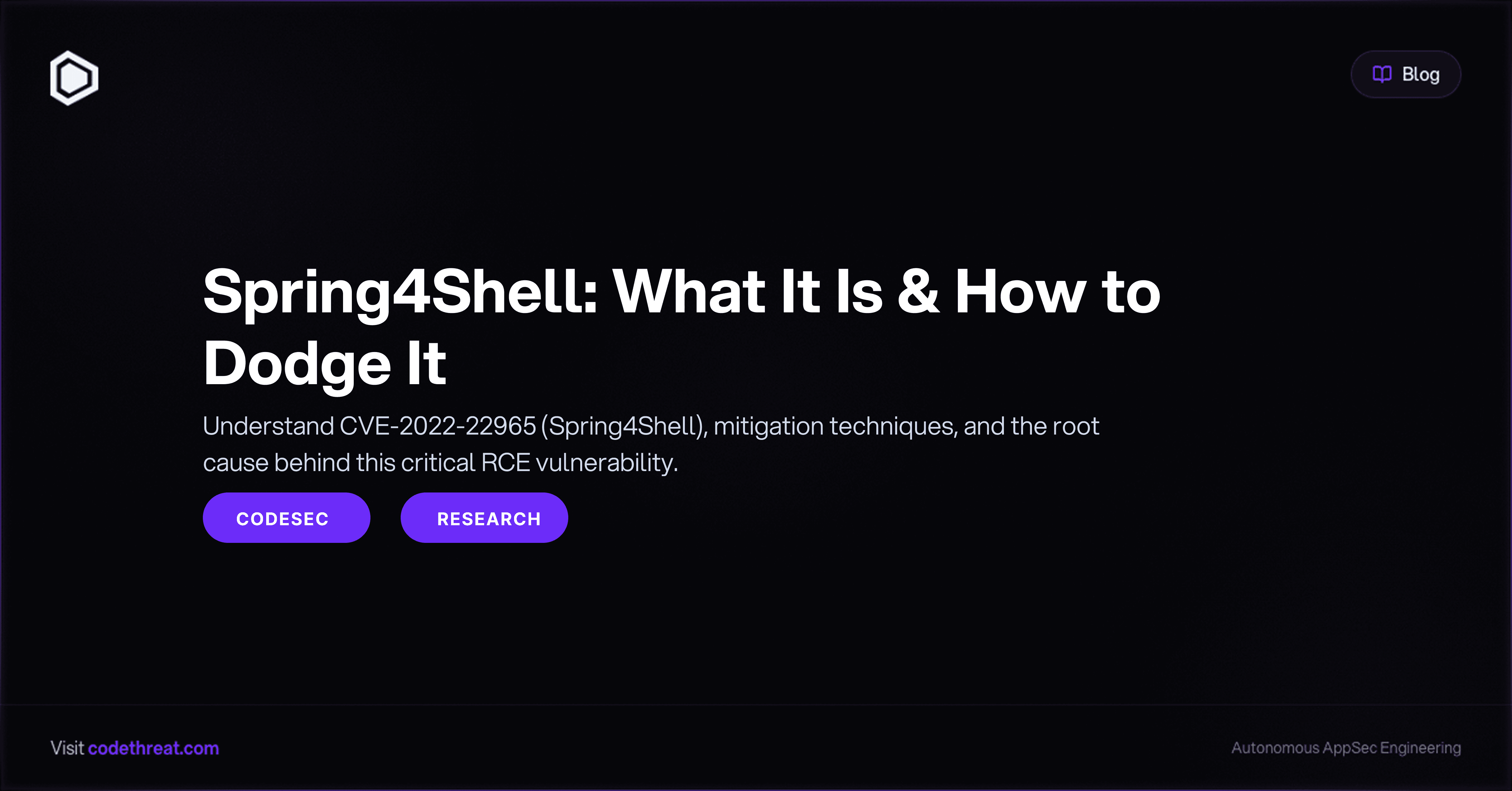 Understand CVE-2022-22965 (Spring4Shell), mitigation techniques, and the root cause behind this critical RCE vulnerability.