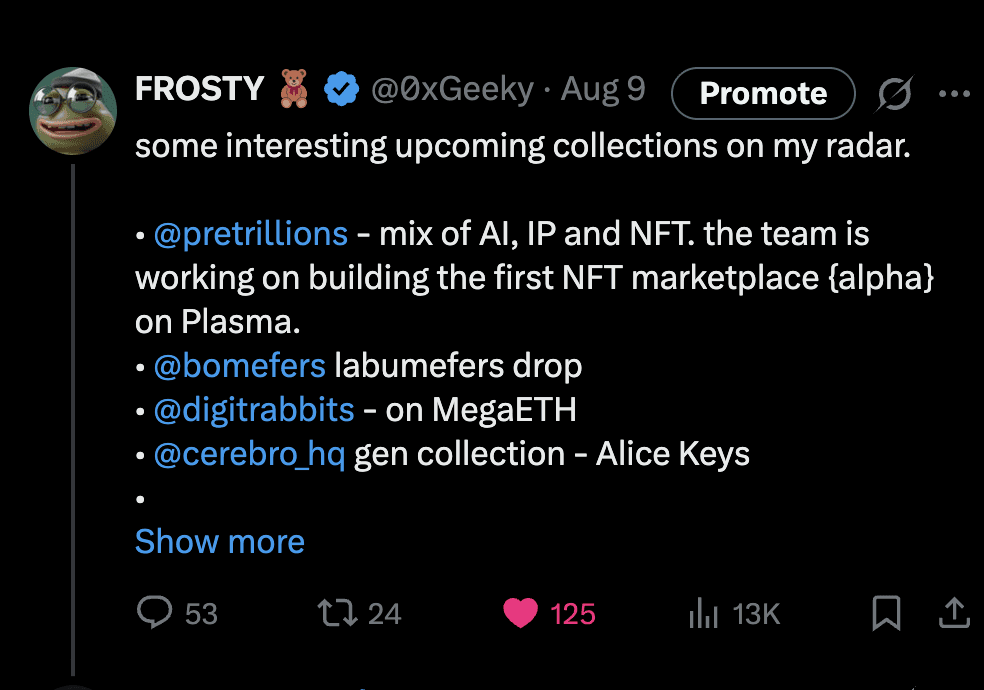 NFT Update: Projects to position for (August, 2025) - 0xGeeky