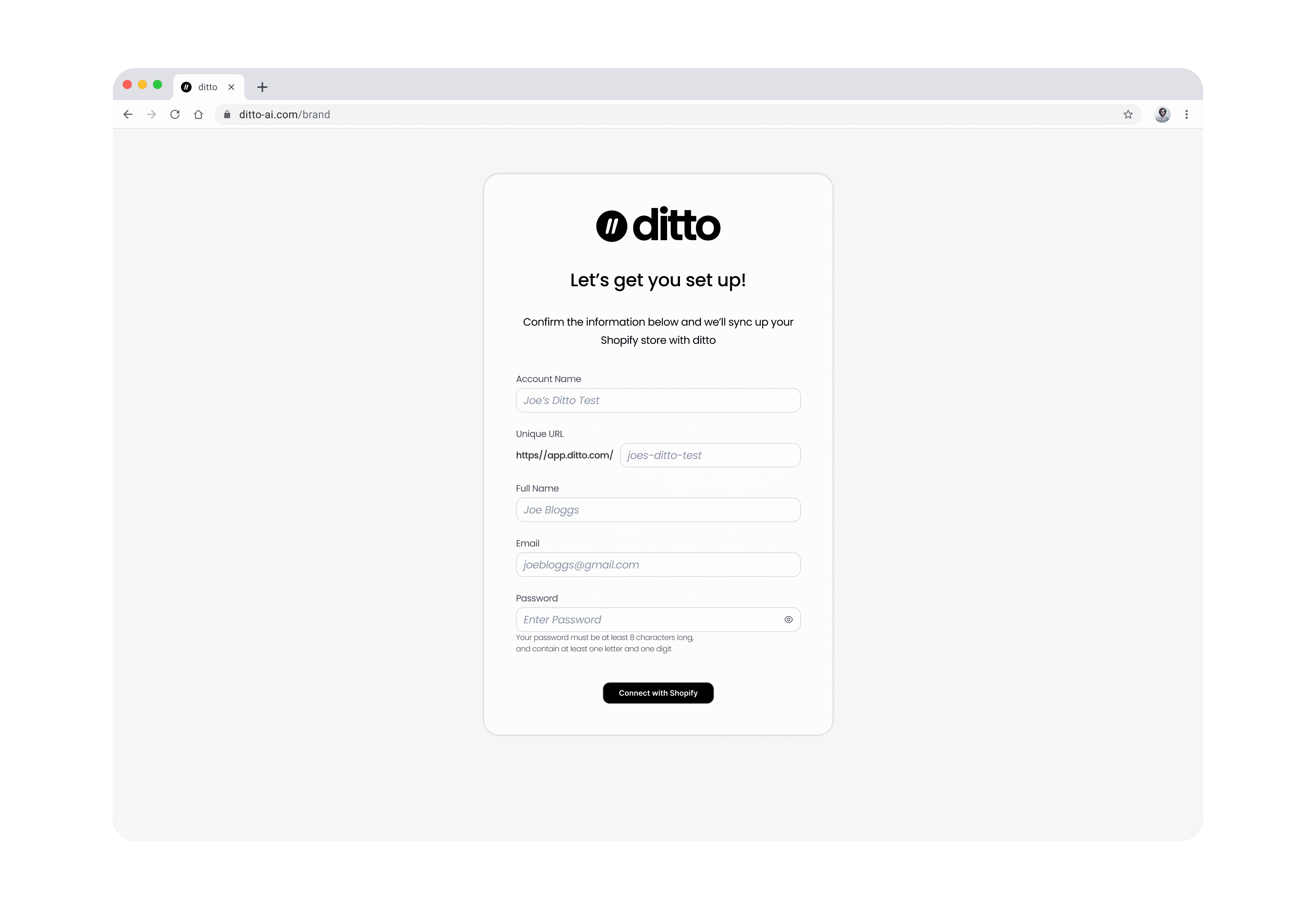 ditto Onboarding