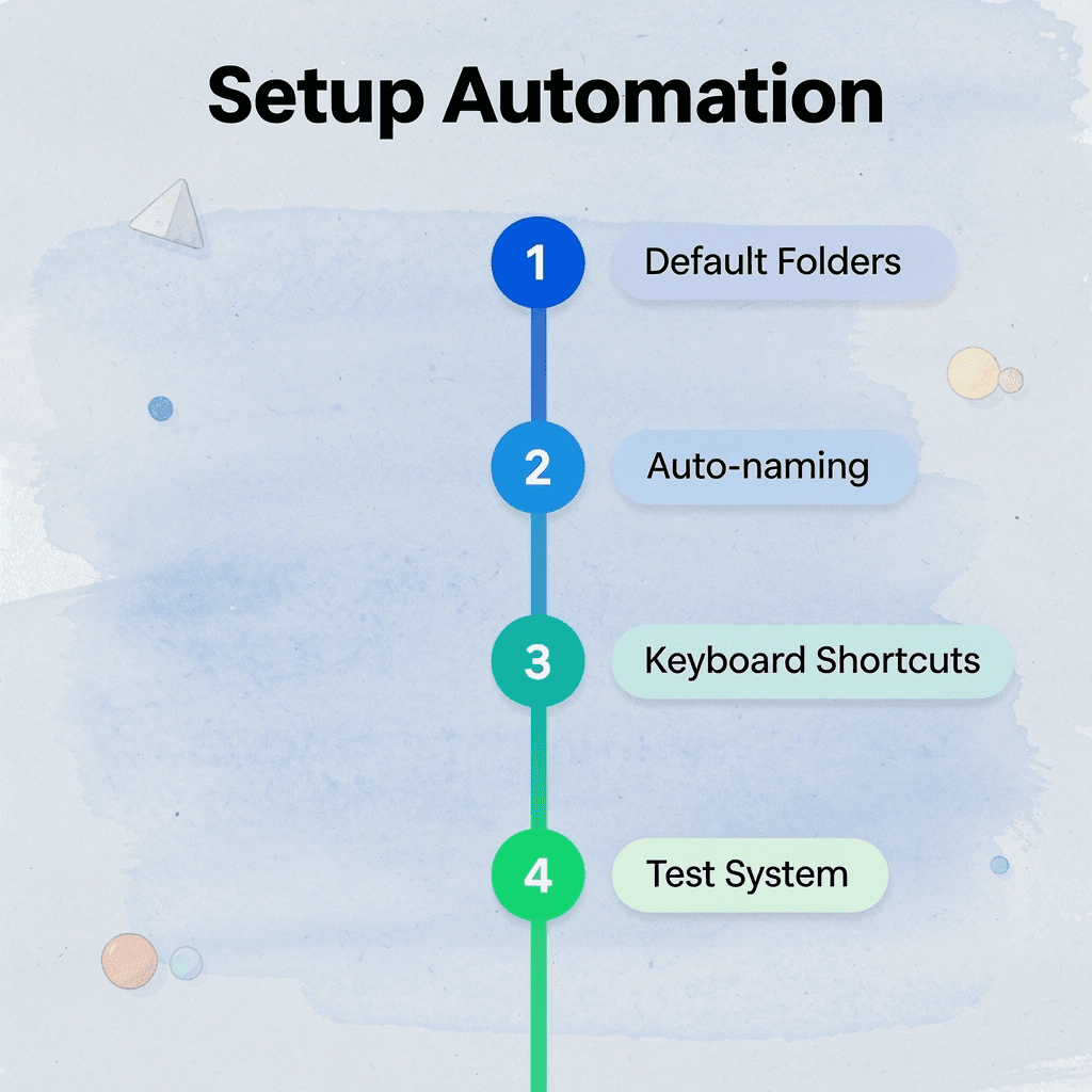 Four-step process for setting up file organization automation