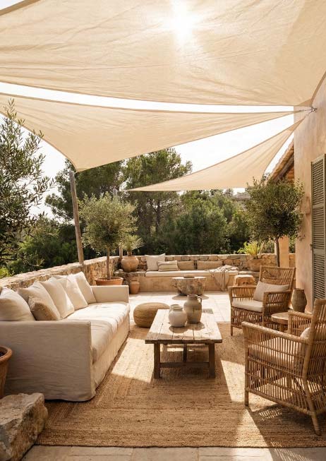 velas de sombra para cubrir zonas de exterior con estilo y diseño