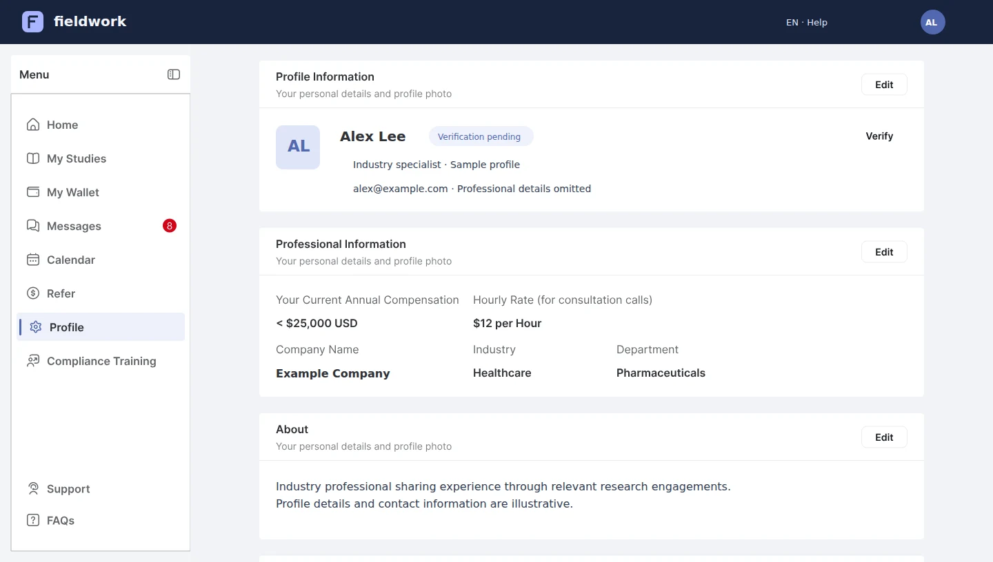 Expert profile — rebranded original design
