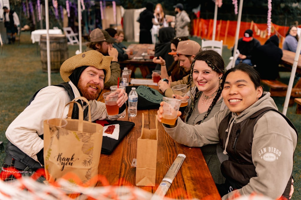 Attendees at WRF enjoying beer at tavern