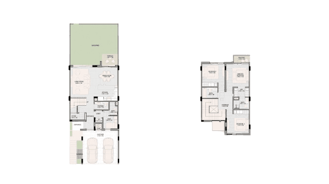Floor plan of a 3-Bedroom Villa at Haven Villas, showcasing room layout and dimensions.