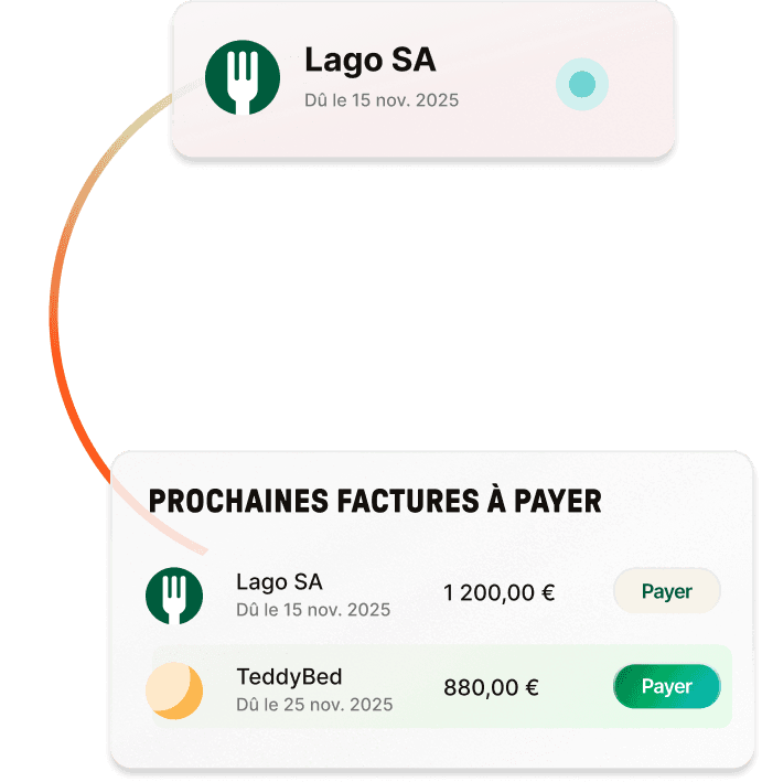 Flux prochaines factures à payer