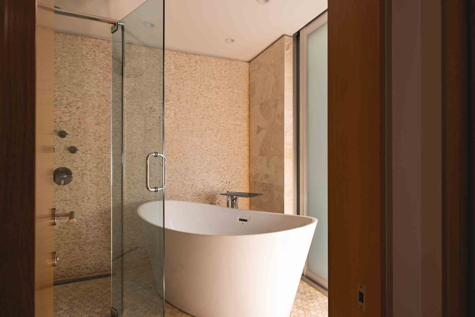 bedroom with minimalist decor, blending style and comfort in contemporary Key West lodging