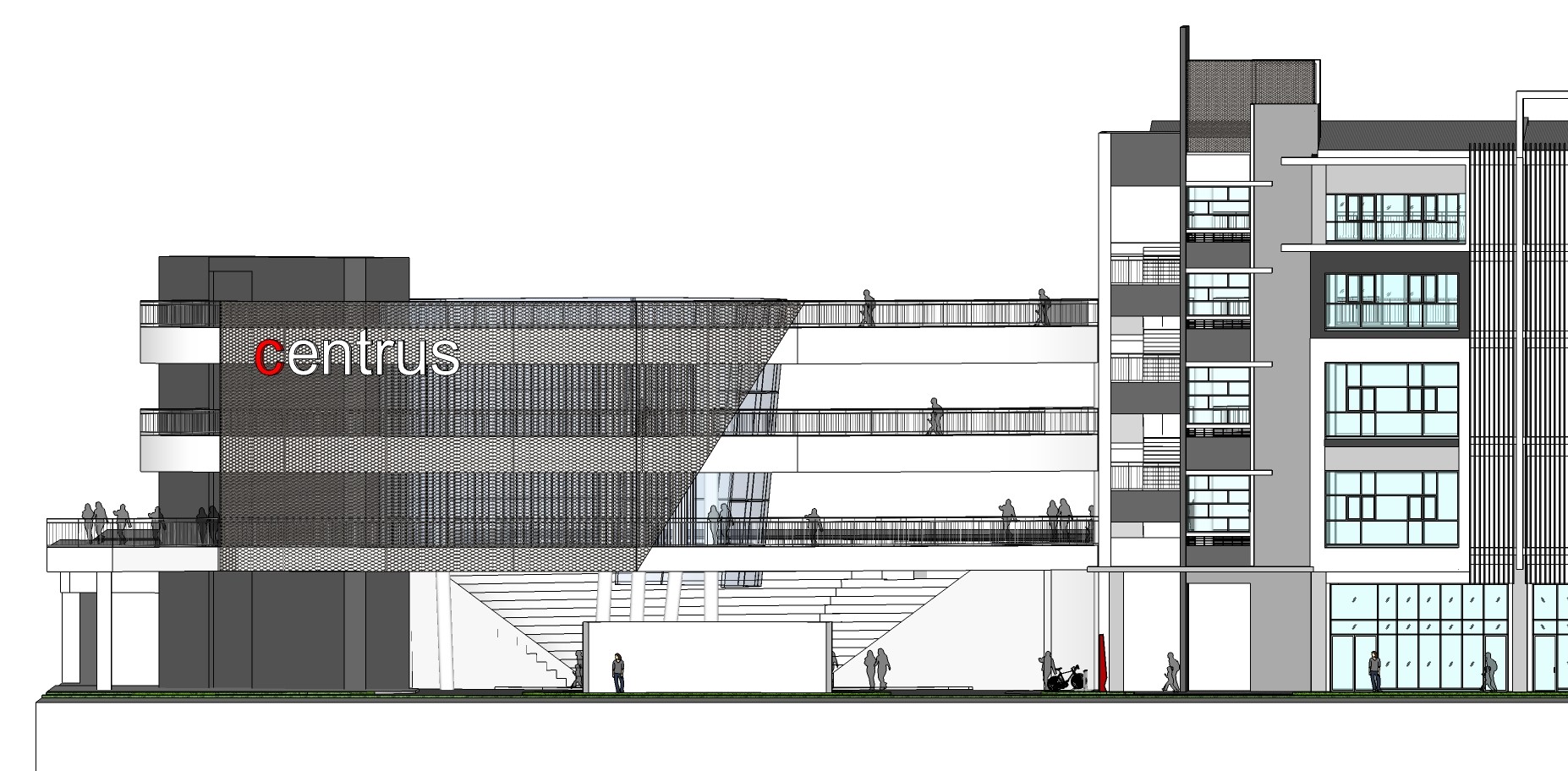Architectural drawing of Centrus project by Asima Architects