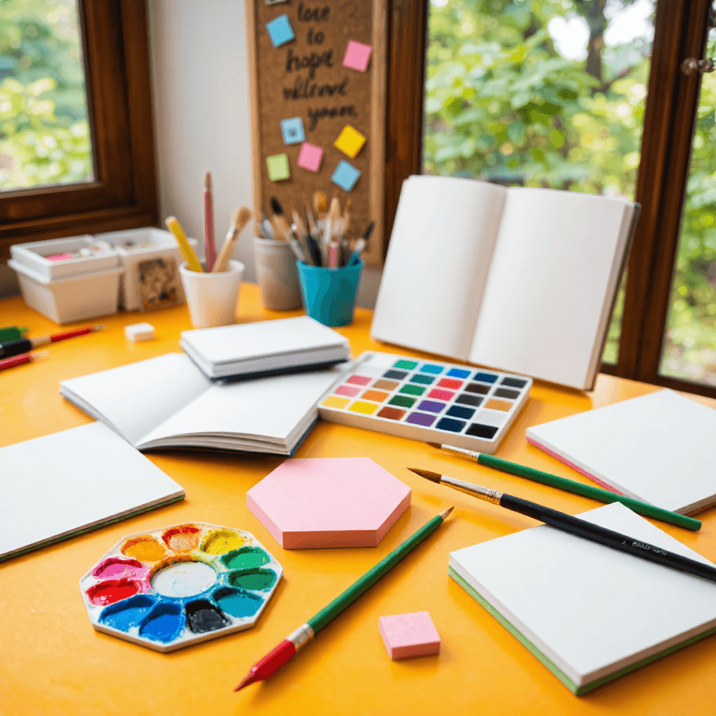 product photography of hexagonal sticky note