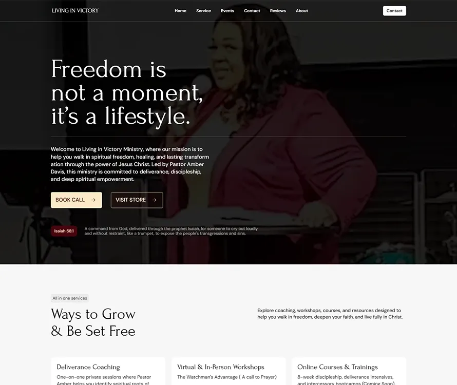 amber davis website design