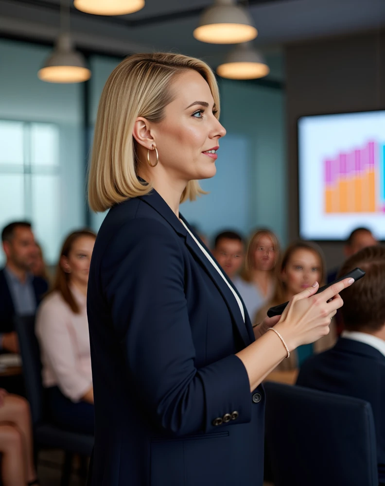 Marnie giving a presentation