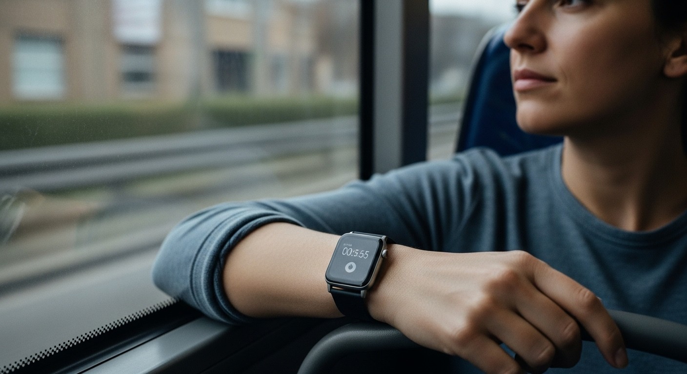 man looking outside the window in a moving bus