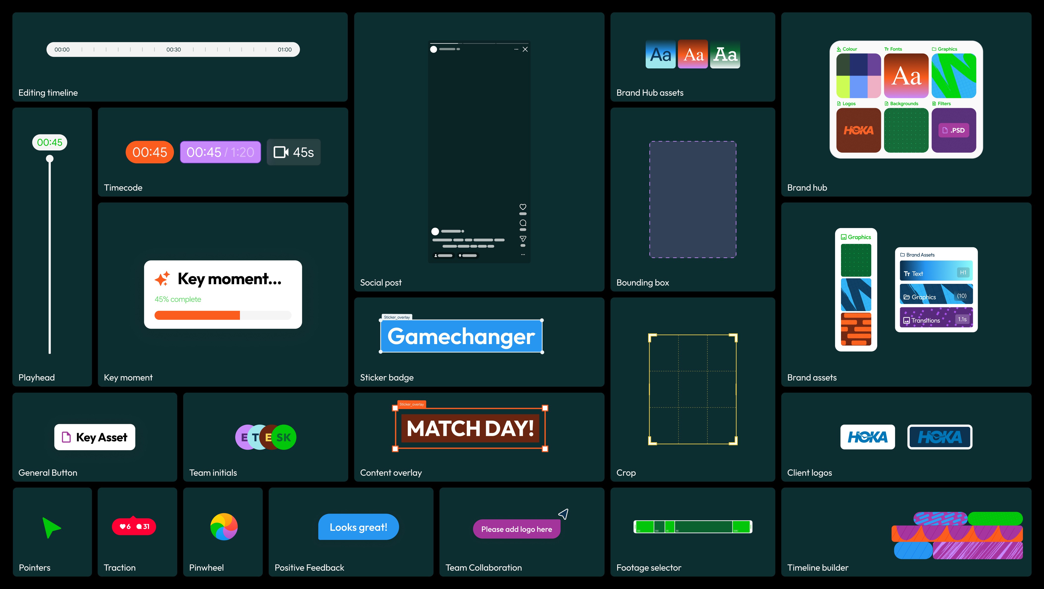 Brand identity system design social media platform content management tool sports team workflow optimization toolkit system Figma library operational Series A B brand sprints UI Kit