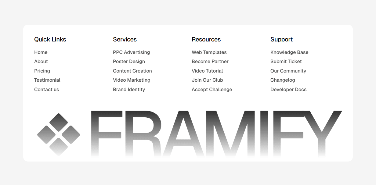 Framer Footer Component