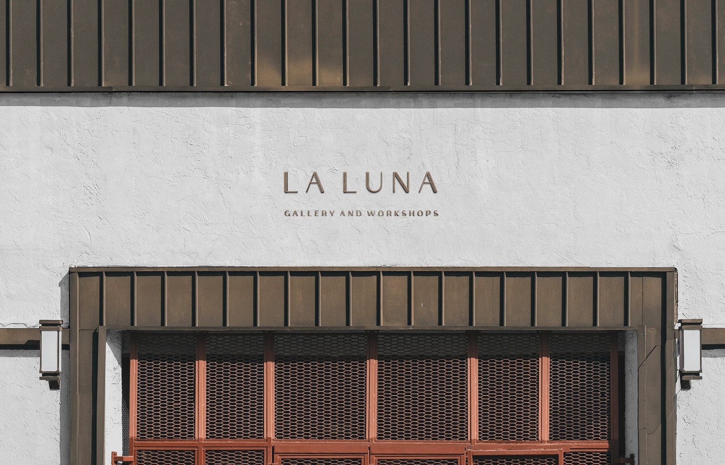 color palette, logo design and brand guidelines for la luna gallery