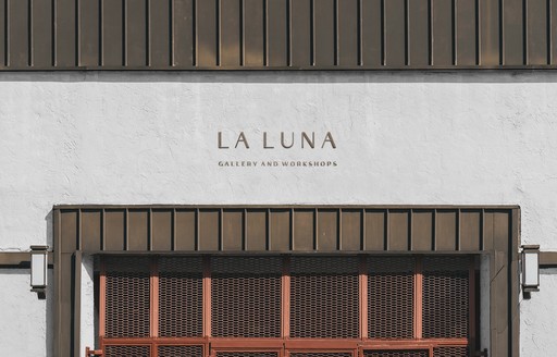 color palette, logo design and brand guidelines for la luna gallery
