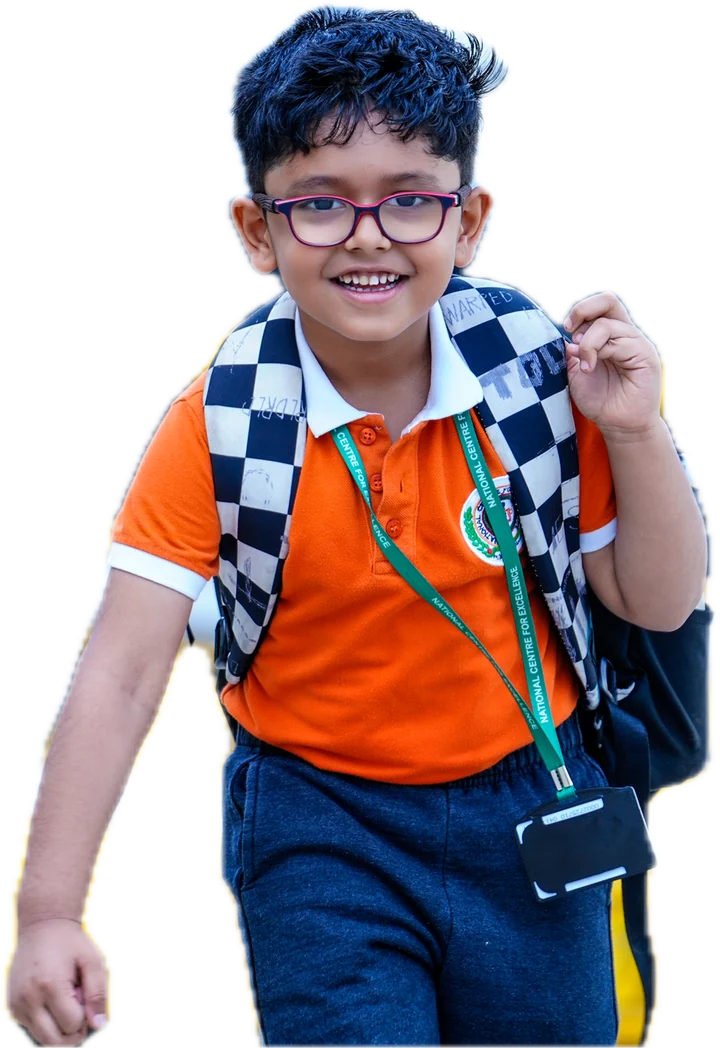 NCFE student running with his bag