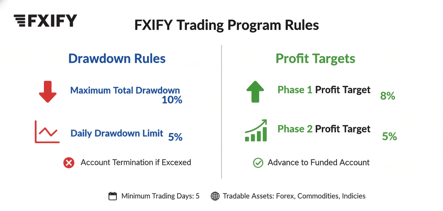 FXIFY Drawdown Rules Infographic