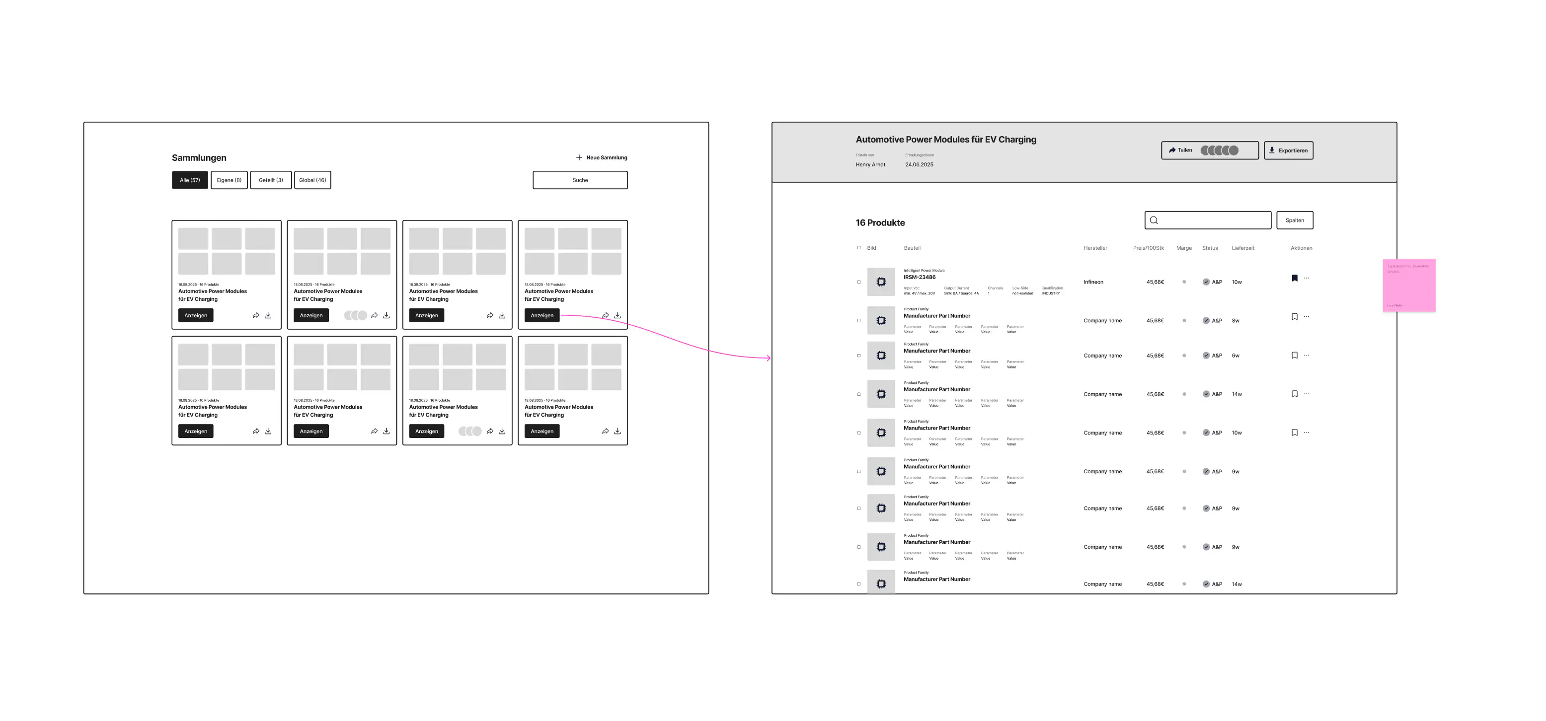 Screenshot von dem Projekt