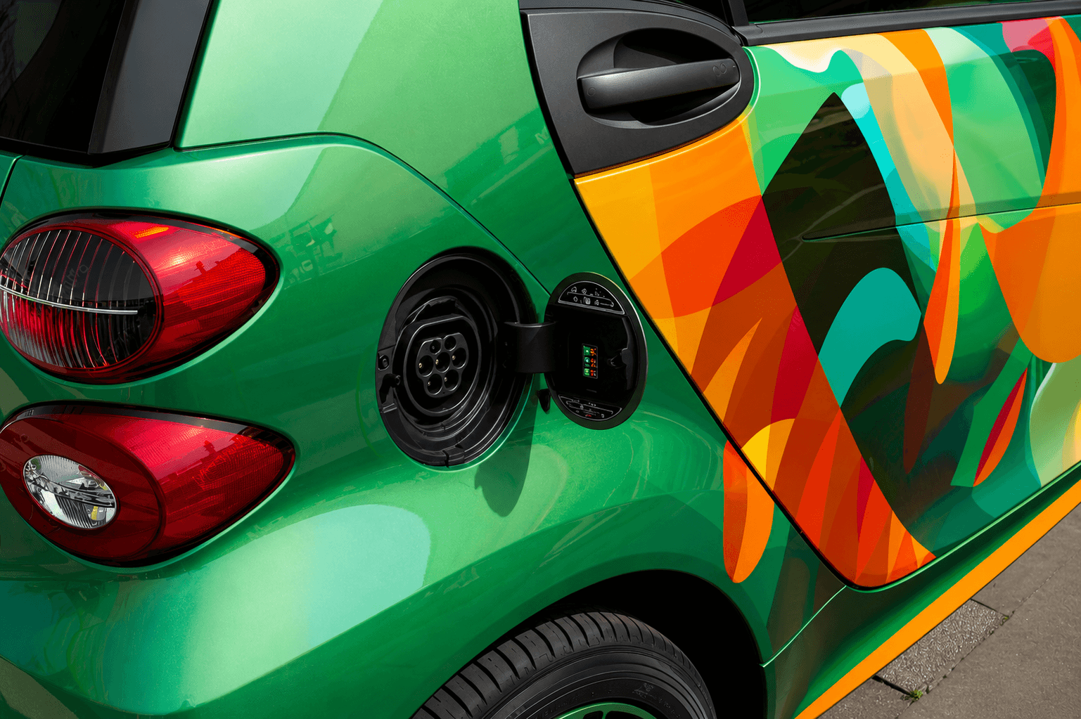Véhicule électrique coloré