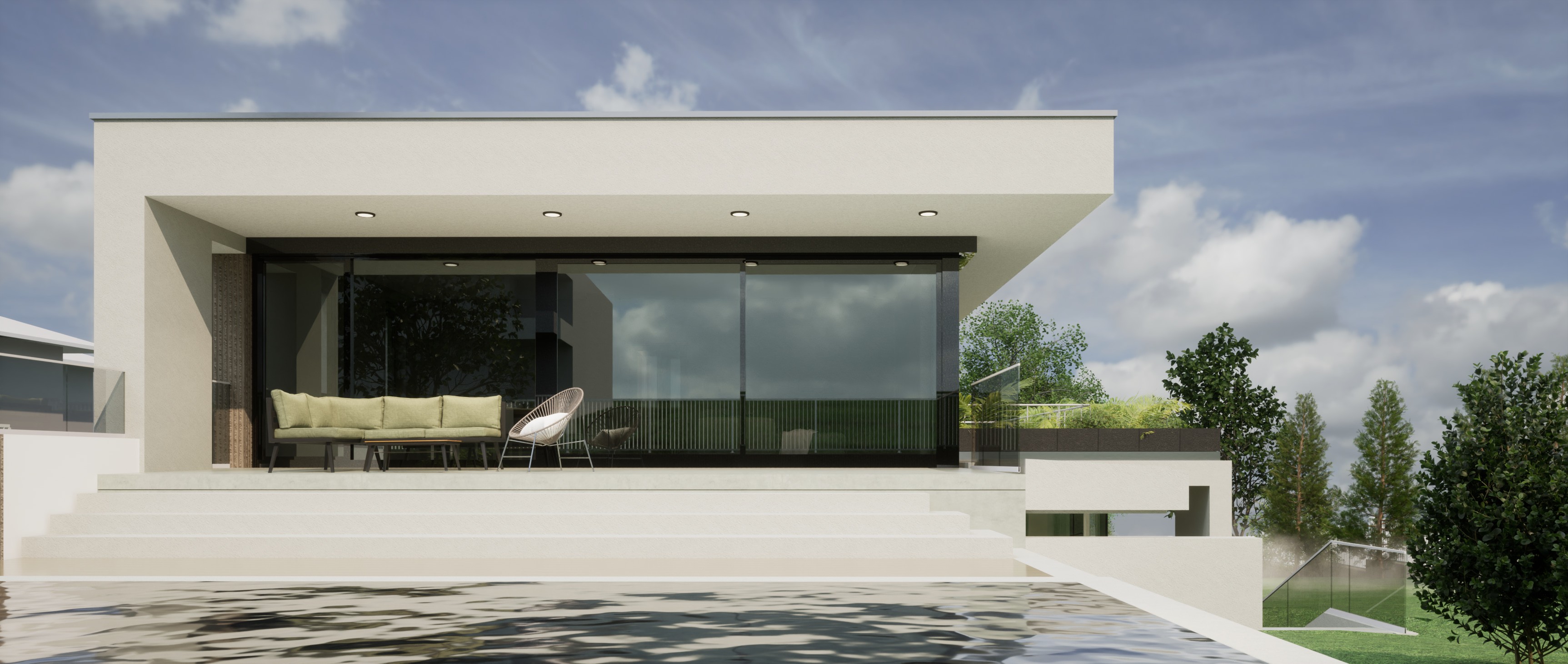 minimalista villaépület