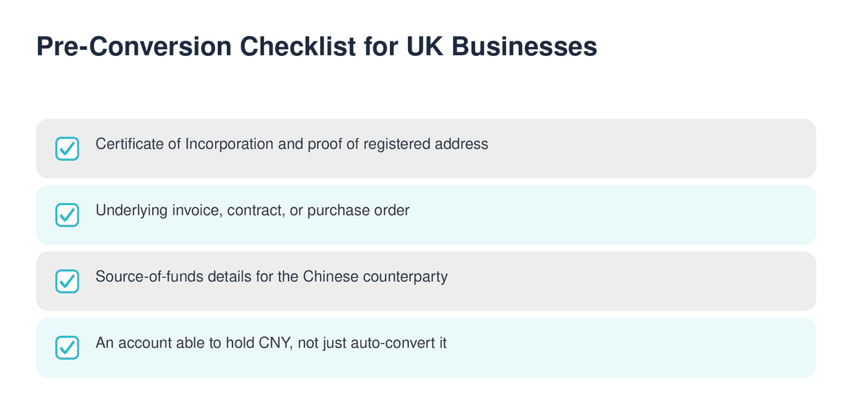 Pre-Conversion Checklist for UK Business