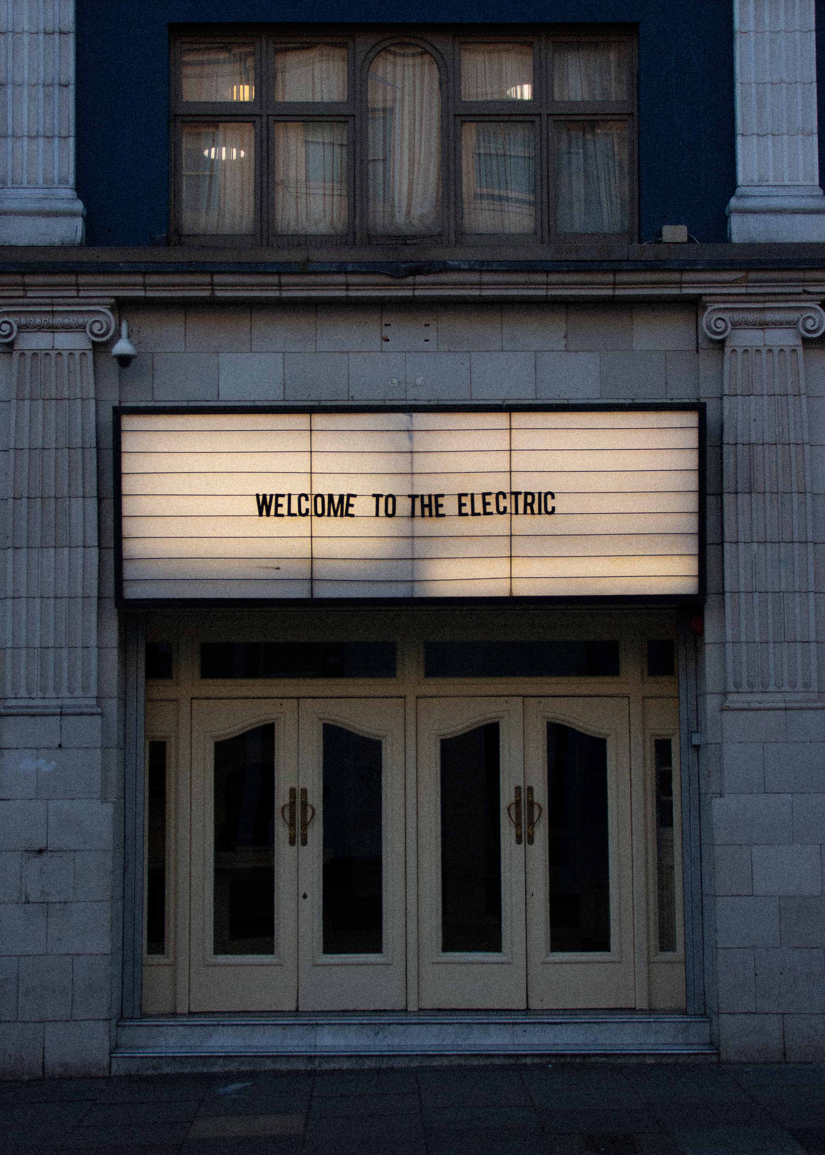 A studio space showcasing large window and contemporary design elements