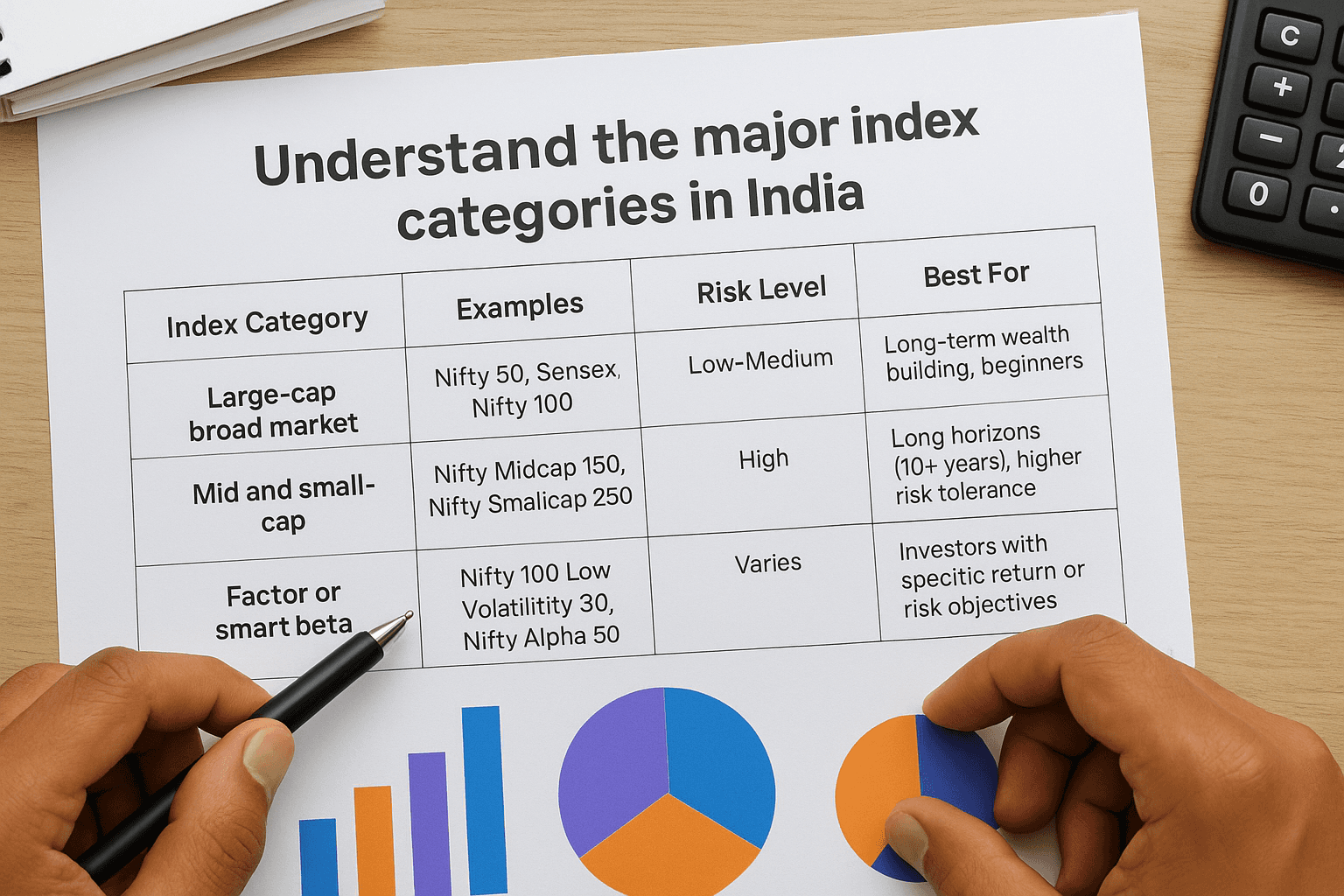 Understand the major index categories in India