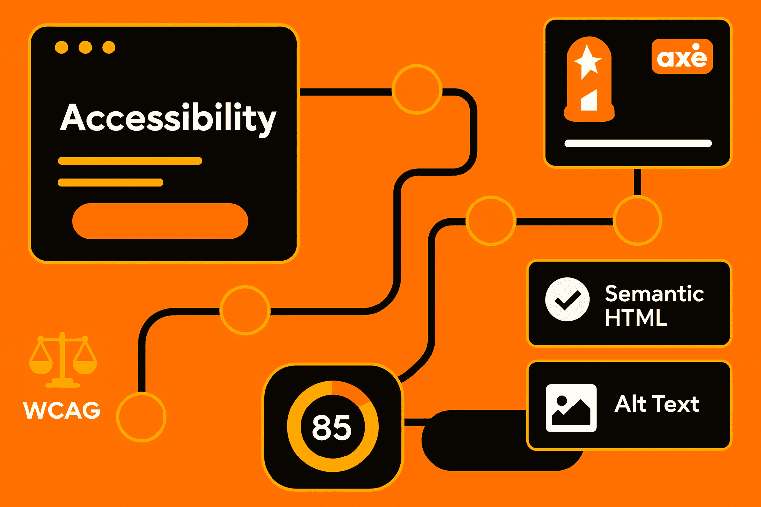 Automated accessibility testing in CI/CD pipeline using Lighthouse, Axe, and Pa11y