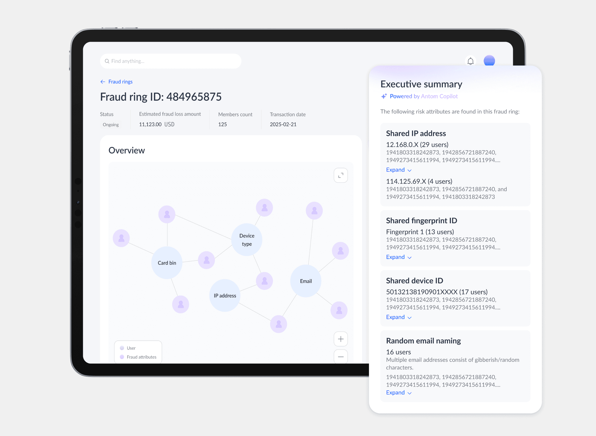 Tile of feature services
