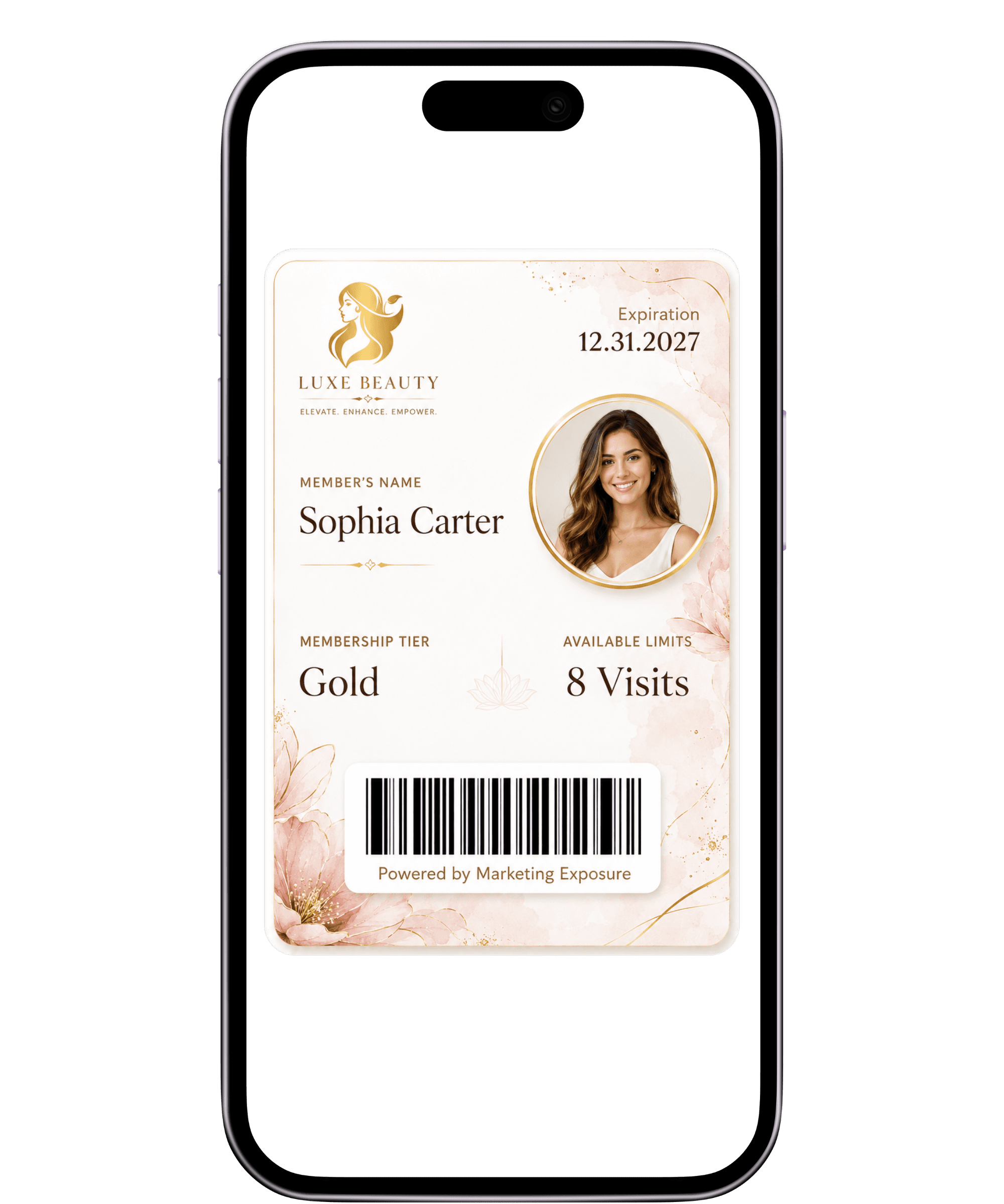 Membership Cards phone mockup
