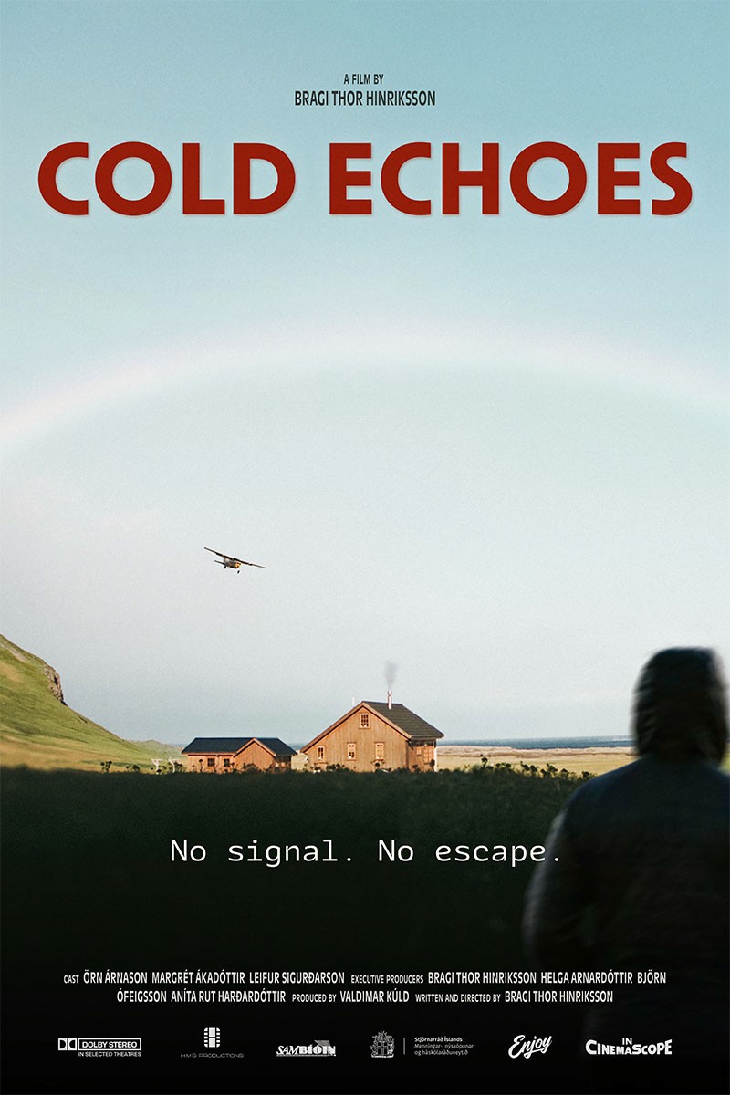 Icelandiс thriller cold echoes poster. The cat is Örn Árnason, Margrét Ákadóttir, Leifur Sigurðarson, Ellert Ingimundarson.
