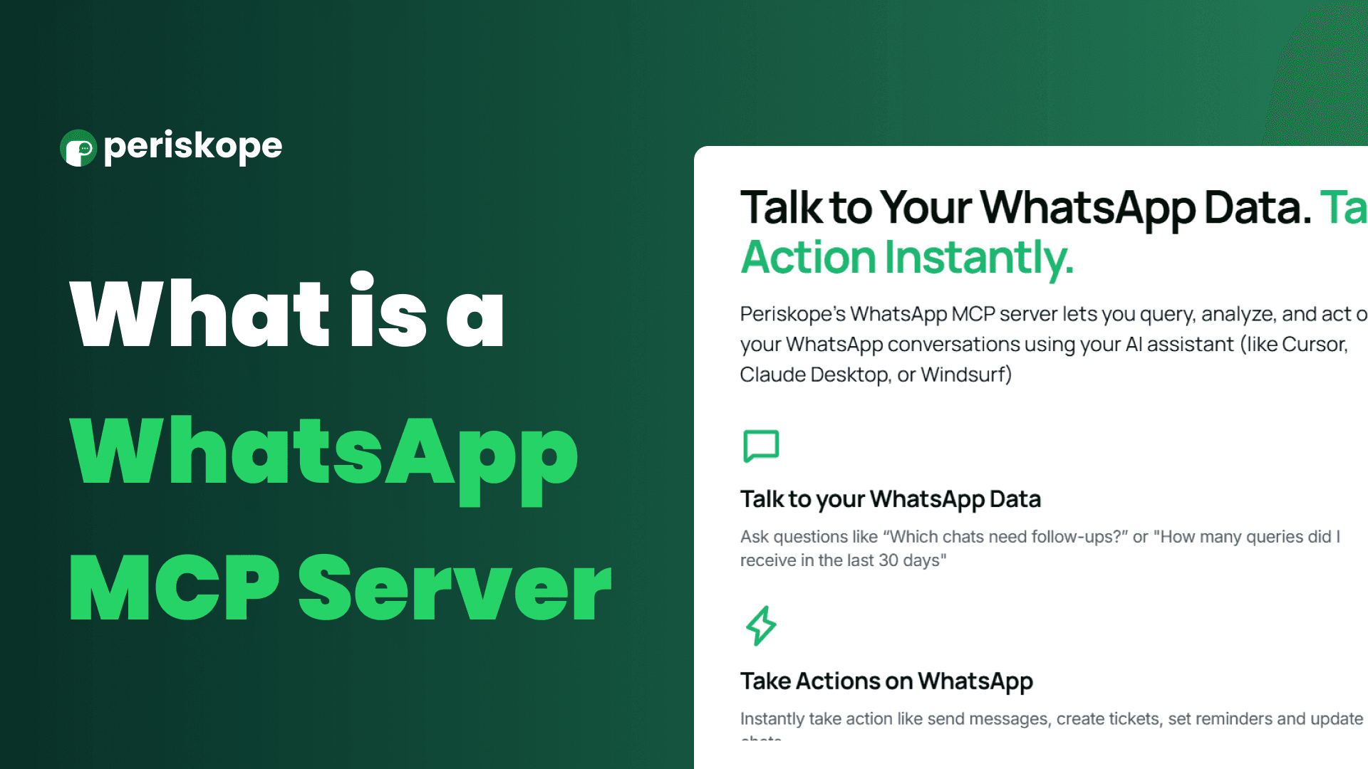 What is a WhatsApp MCP Server