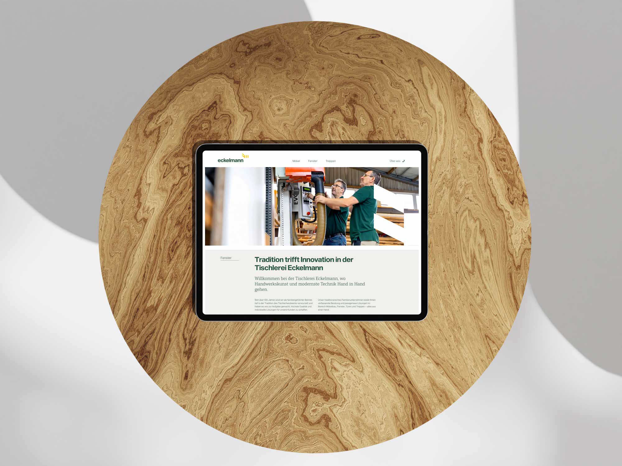 Startseite der neuen Website mit Claim und großflächigem Bild – digitaler Einstieg ins Markenerlebnis