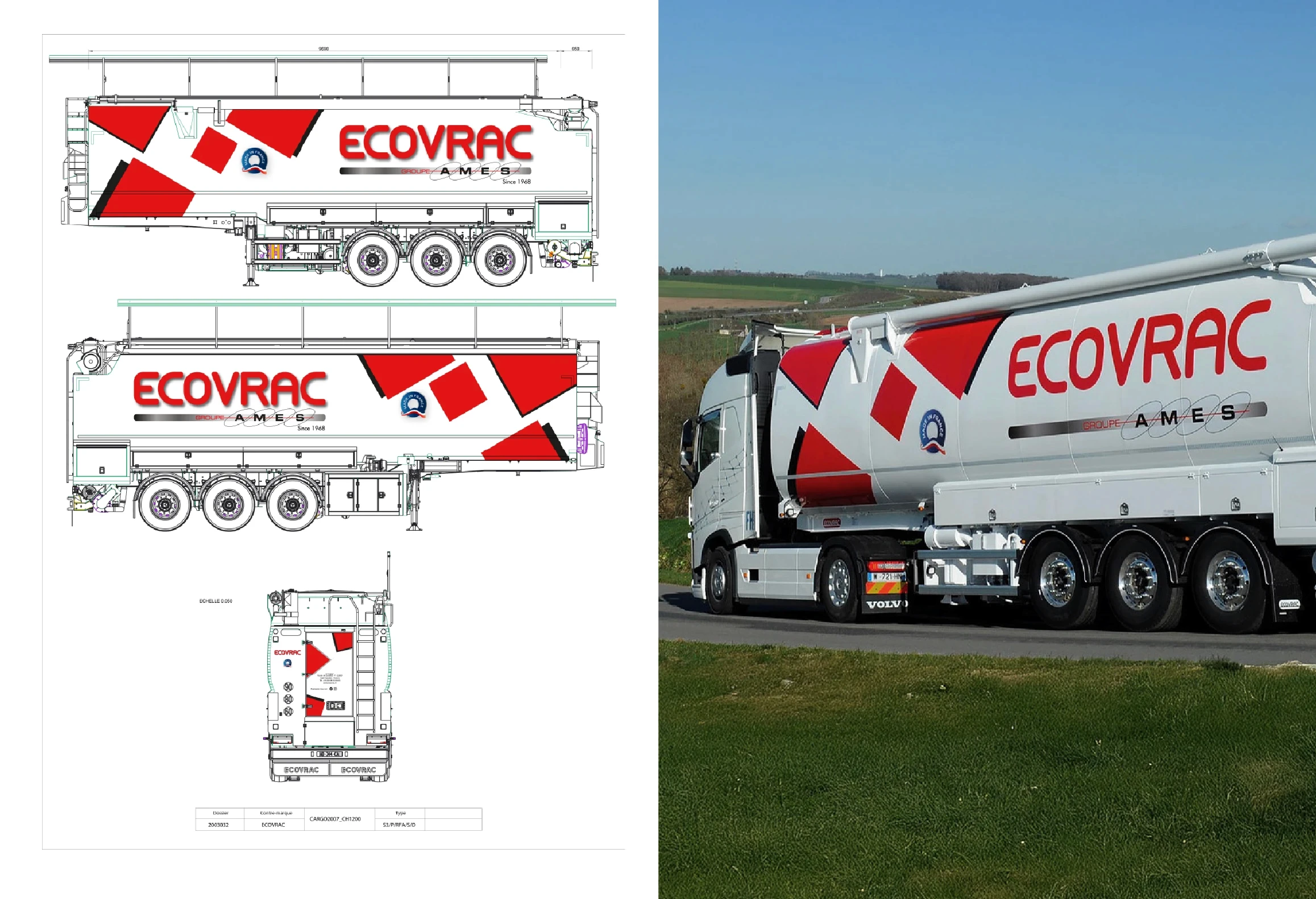 Covering design sur une citerne d'aliment de Ecovrac