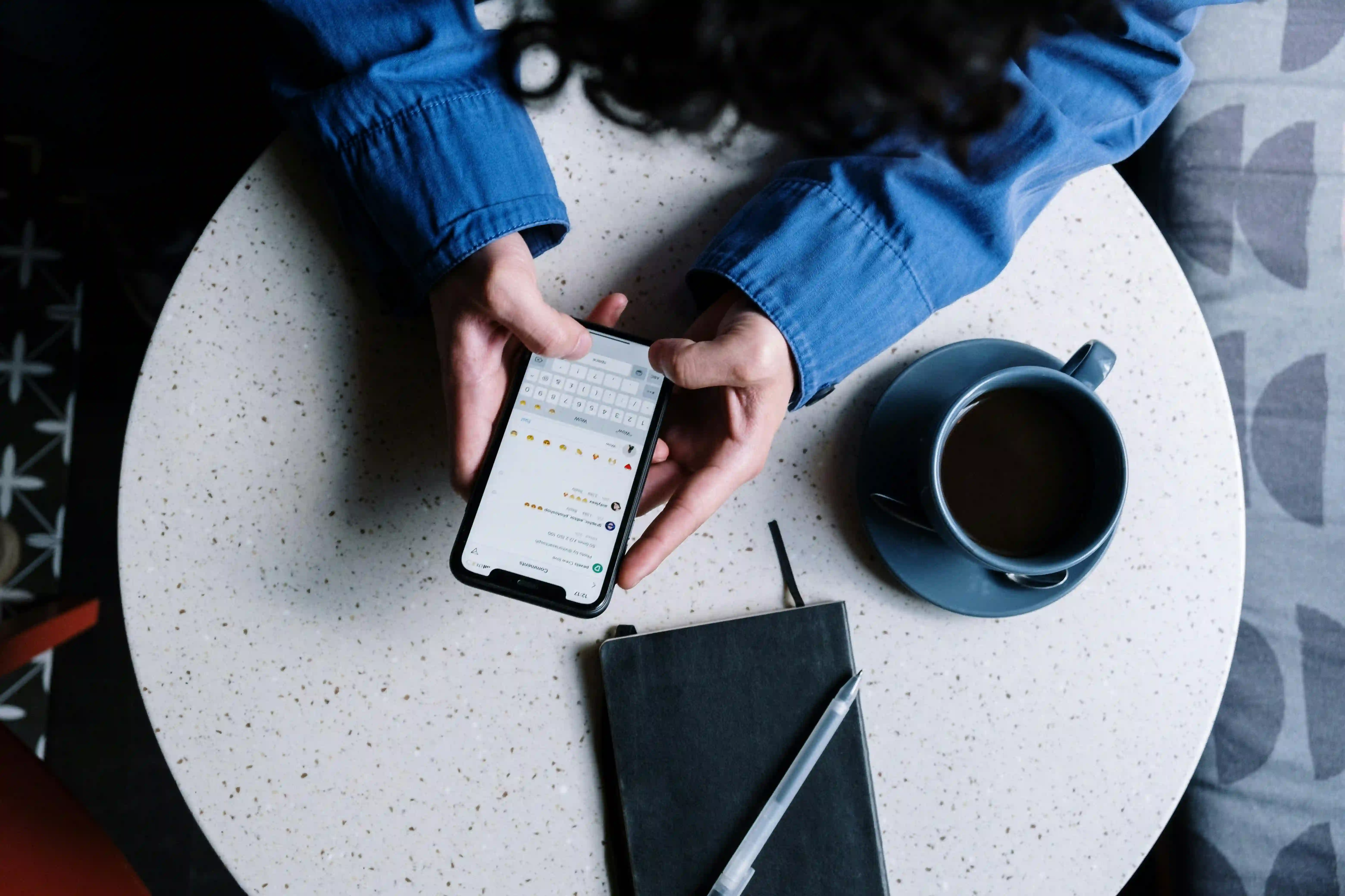 person holding an iphone