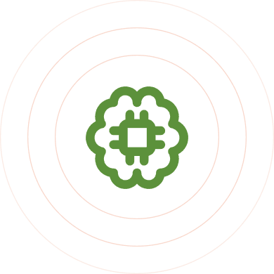 Green AI brain icon