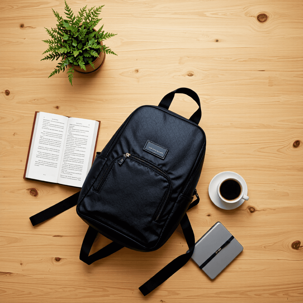 product photography of backpack