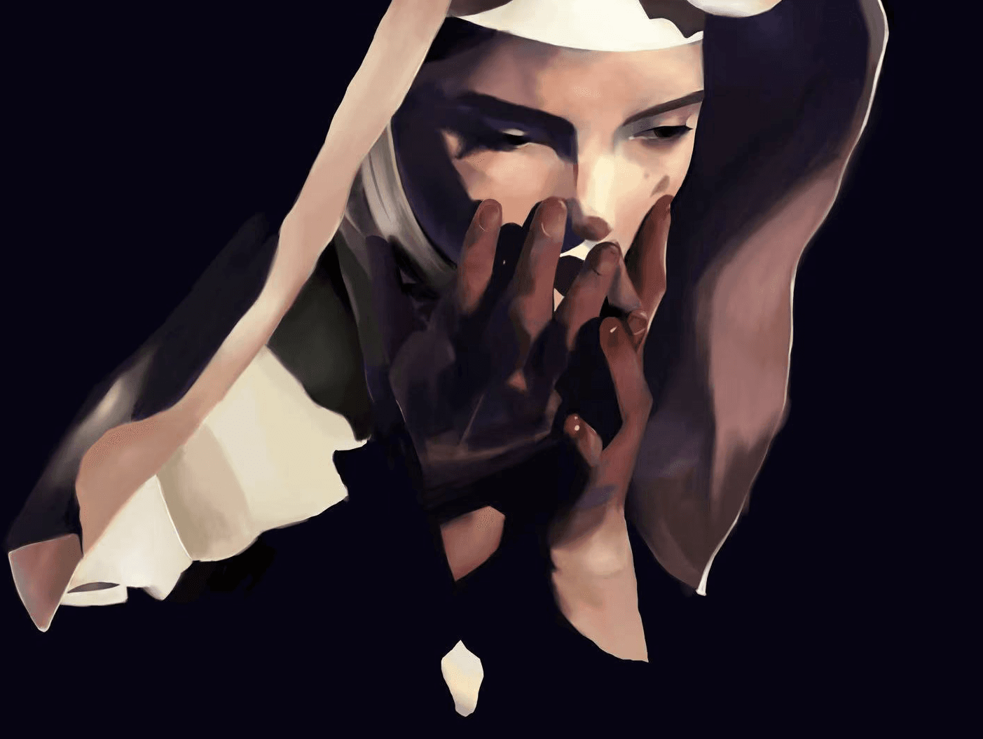 A fluffy gray rabbit rests on a floral chair.