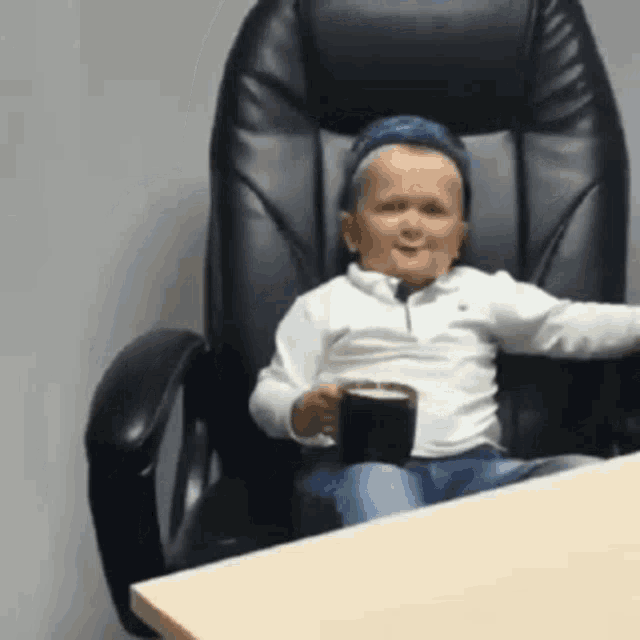 Hasbulla Enjoying His Coffee Break