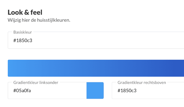 De look & feel van je academy